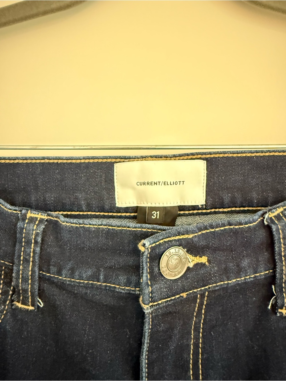 Current Elliott Vintage Cropped Slim Jeans Dark Indigo 31 - Picture 7 of 10